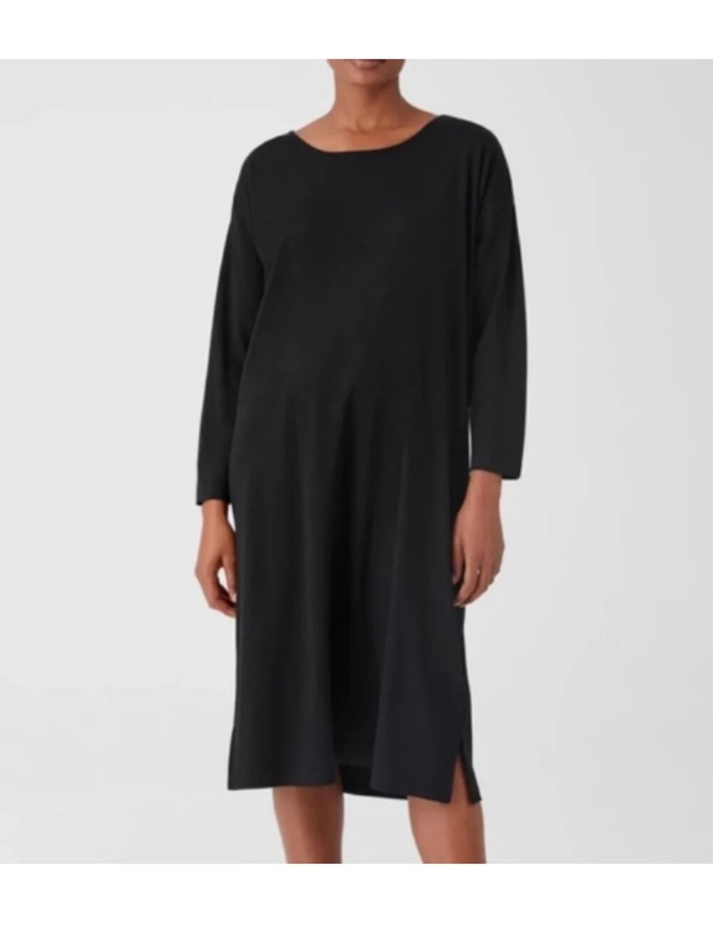 Eileen Fisher Black Midi Dress